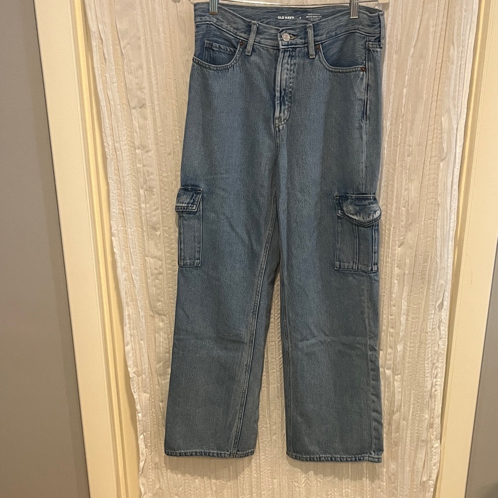 Old Navy Blue Wide Leg Jeans
